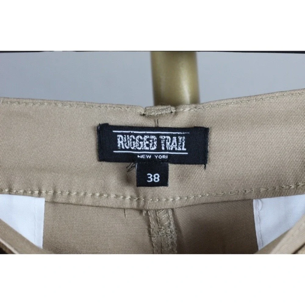 Rugged Trail New York Mens 38 Cargo Shorts‎ Tan Khaki With Belt Outdoor Utility